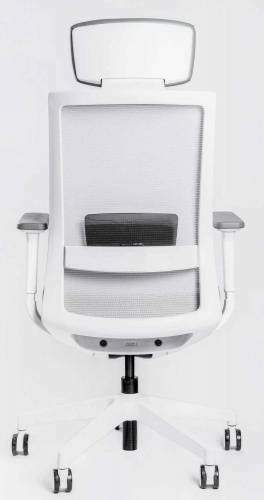 Ортопедическое кресло Falto А1 Белое с серым сиденьем