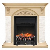 Каминокомплект Royal Flame Bern мелкий сланец (слоновая кость)+Fobos FX Black